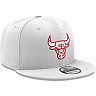 Men's New Era White Chicago Bulls Color Pop 9FIFTY Snapback Hat