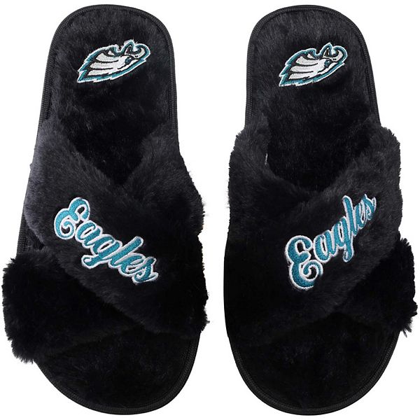 Women's FOCO Philadelphia Eagles Script Cross Slide Slippers