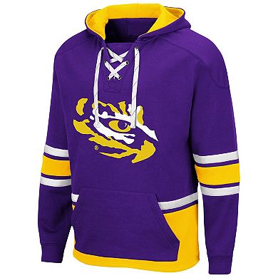 Men's Colosseum Purple LSU Tigers Lace Up 3.0 Pullover Hoodie