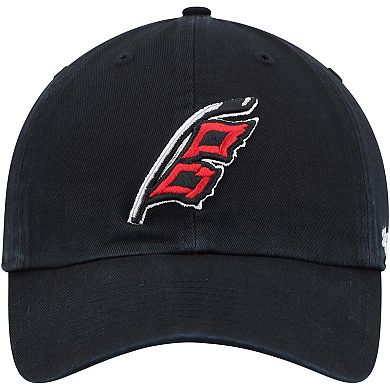 Men's '47 Black Carolina Hurricanes Alternate Logo Clean Up Adjustable Hat