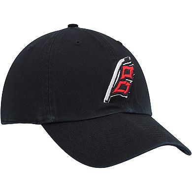 Men's '47 Black Carolina Hurricanes Alternate Logo Clean Up Adjustable Hat