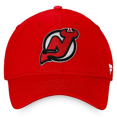 Men's Fanatics Branded Red New Jersey Devils Core Primary Logo Flex Hat