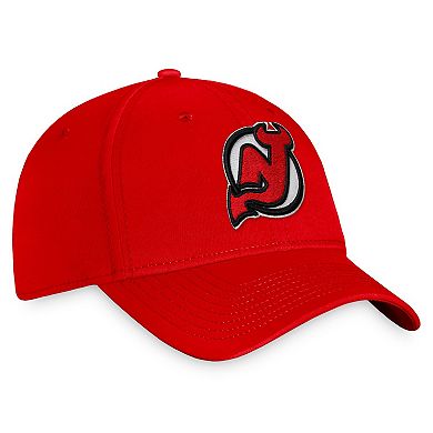 Men's Fanatics Branded Red New Jersey Devils Core Primary Logo Flex Hat