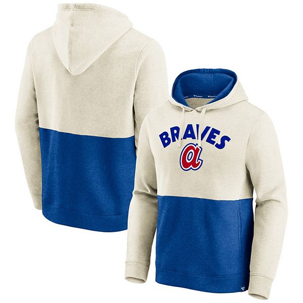 ATLANTA BRAVES RETRO CLASSIC FLC PO HOODIE (ROYAL/RED)