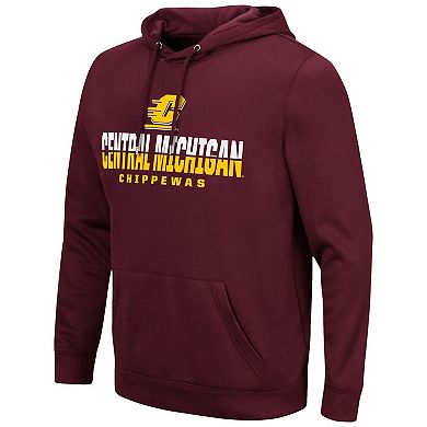 Men's Colosseum Maroon Cent. Michigan Chippewas Lantern Pullover Hoodie
