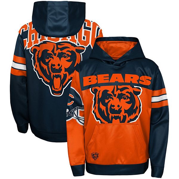 Buy Chicago Bears Youth First and Goal Pullover Hoodie - Orange/Navy  F4347624 Online