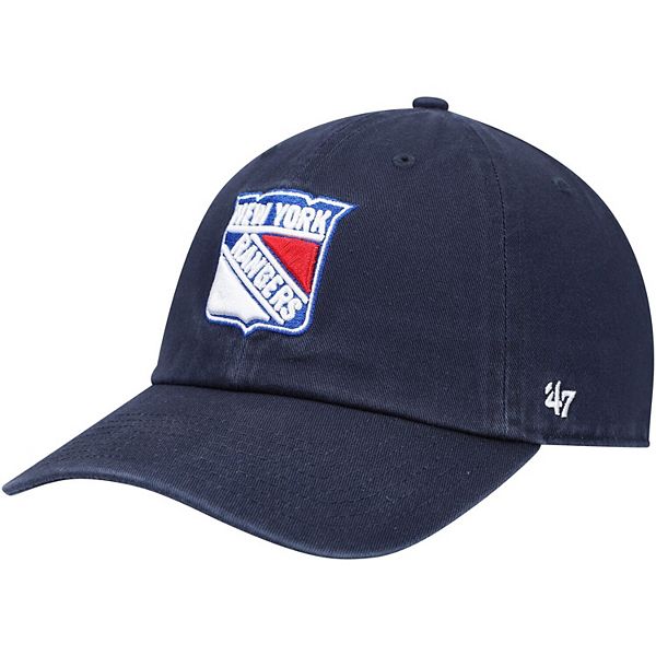 Men's '47 Blue New York Rangers Five Point Patch Clean Up Adjustable Hat