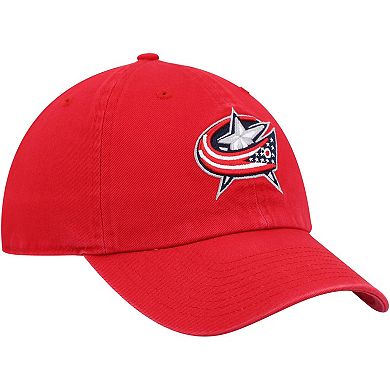 Men's '47 Red Columbus Blue Jackets Team Clean Up Adjustable Hat