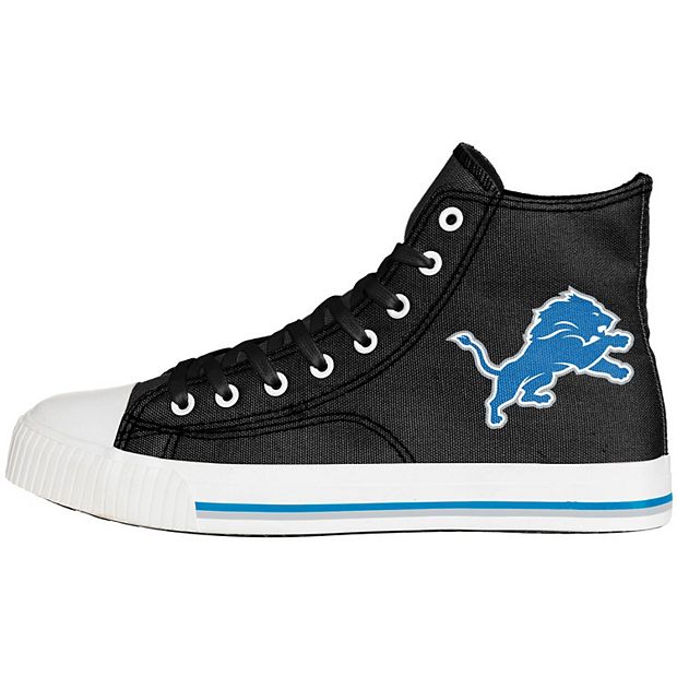 Men's FOCO Detroit Lions Big Logo High Top Canvas Shoes