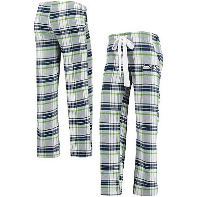 Women's Concepts Sport College Navy/Neon Green Seattle Seahawks Accolade Flannel Pants