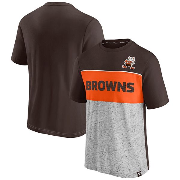 Men's Fanatics Branded Brown/Heathered Gray Cleveland Browns Brownie ...