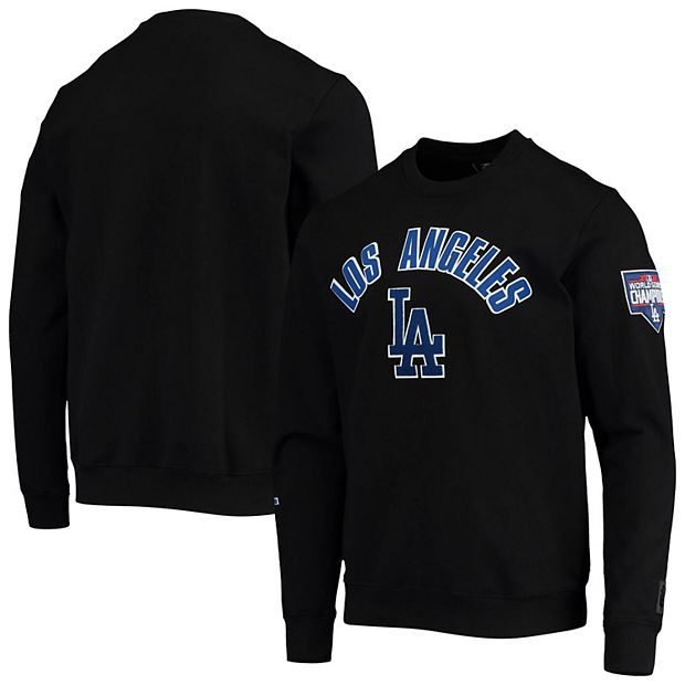 Men's Pro Standard Black Los Angeles Dodgers Stacked Logo Pullover  Sweatshirt
