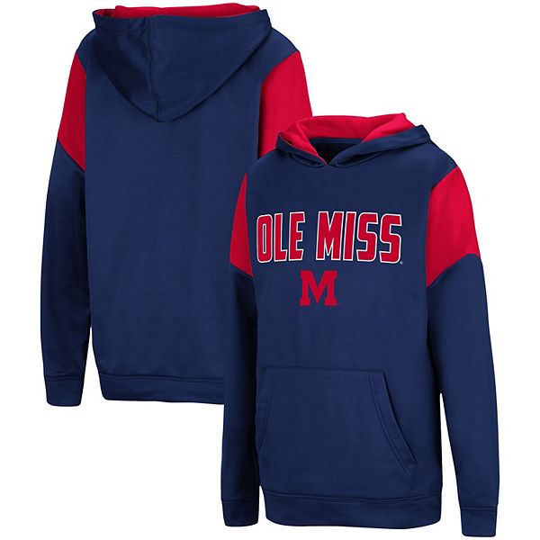 Youth Colosseum Navy Ole Miss Rebels VF Cut Sew Pullover Hoodie