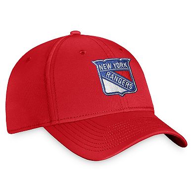 Men's Fanatics Branded Red New York Rangers Core Primary Logo Flex Hat