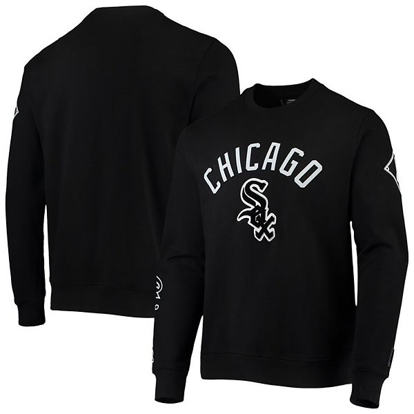 Men's Pro Standard Black Chicago White Sox Stacked Logo Pullover Sweatshirt