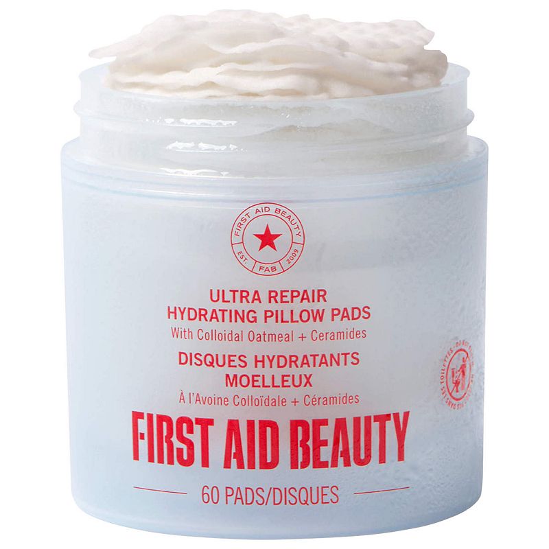 First Aid Beauty Ultra Repair Hydrating Pillow Pads with Colloidal Oatmeal and Ceramides, Size: 60 CT, None