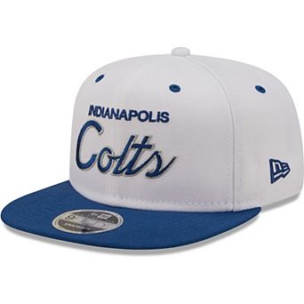 Men's New Era White/Royal Indianapolis Colts Sparky Original 9FIFTY Snapback Hat