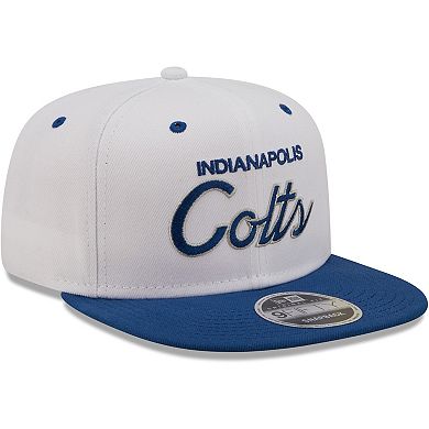 Men's New Era White/Royal Indianapolis Colts Sparky Original 9FIFTY Snapback Hat