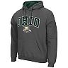 Men's Colosseum Charcoal Ohio Bobcats Arch and Logo Pullover Hoodie