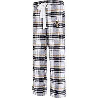 Women's Concepts Sport Black/Gold New Orleans Saints Accolade Flannel Pants