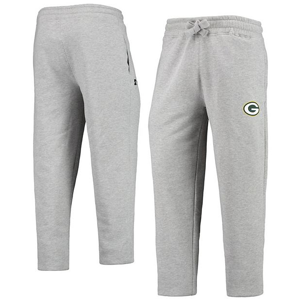 Men's Gray Green Bay Packers Starter Option Run Sweatpants