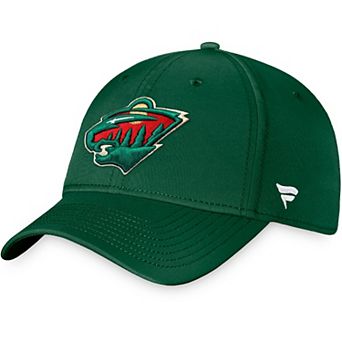 Men's Fanatics Branded Black Minnesota Wild Team Core Primary Logo Flex Hat