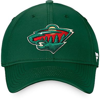 Men's Fanatics Branded Black Minnesota Wild Team Core Primary Logo Flex Hat