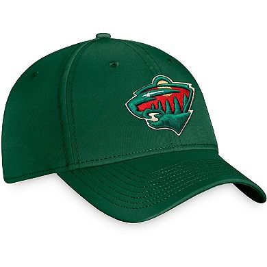 Men's Fanatics Branded Black Minnesota Wild Team Core Primary Logo Flex Hat