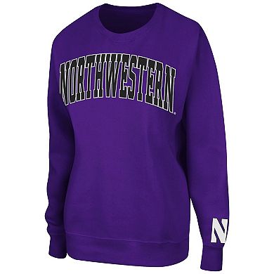 Women's Colosseum Purple Northwestern Wildcats Campanile Pullover Sweatshirt