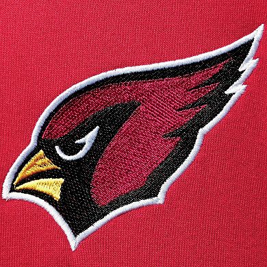 Men's Starter Cardinal/Black Arizona Cardinals Playoffs Color Block Full-Zip Hoodie