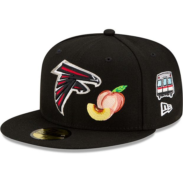 Men's New Era Black Atlanta Falcons City Originals 39THIRTY Flex Hat Size: Medium/Large