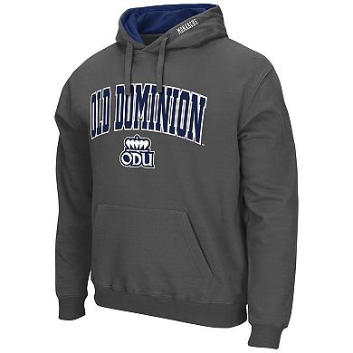 Men's Colosseum Charcoal Old Dominion Monarchs Arch and Logo Pullover Hoodie
