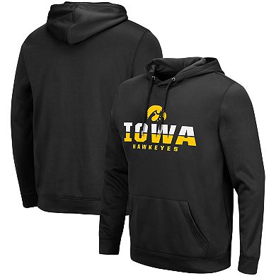 Men's Colosseum Black Iowa Hawkeyes Lantern Pullover Hoodie