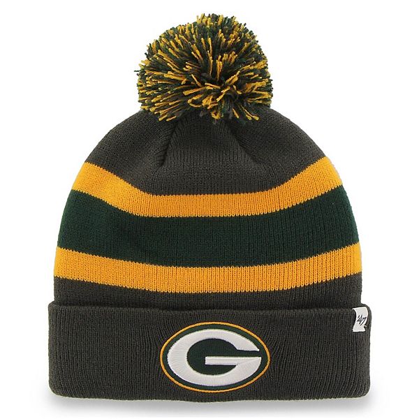 Men's '47 Charcoal Green Bay Packers Team Breakaway Cuffed Knit Hat ...