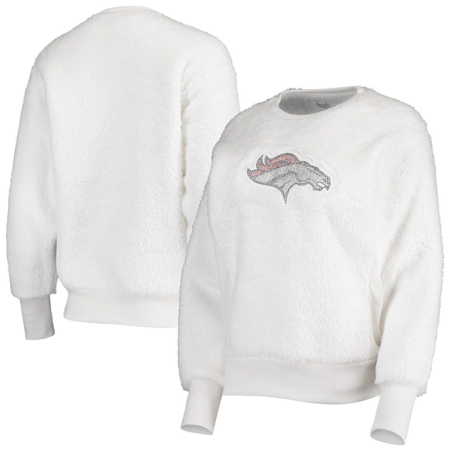 Image for Unbranded Women's Touch White Denver Broncos Milestone Tracker Pullover Sweatshirt at Kohl's.