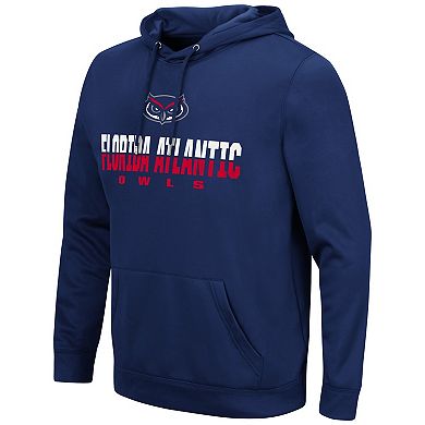 Men's Colosseum Navy FAU Owls Lantern Pullover Hoodie