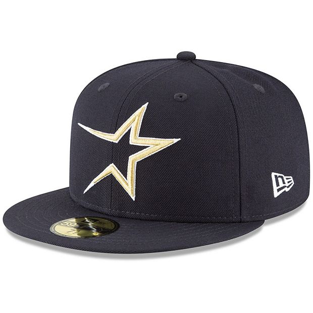 Men's New Era Navy Houston Astros Cooperstown Collection Logo 59FIFTY  Fitted Hat