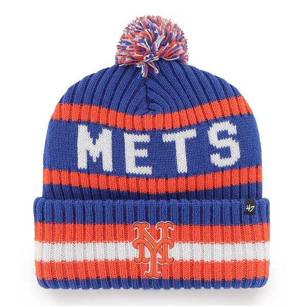 ledematen Oost Timor venster Men's '47 Royal New York Mets Bering Cuffed Knit Hat with Pom