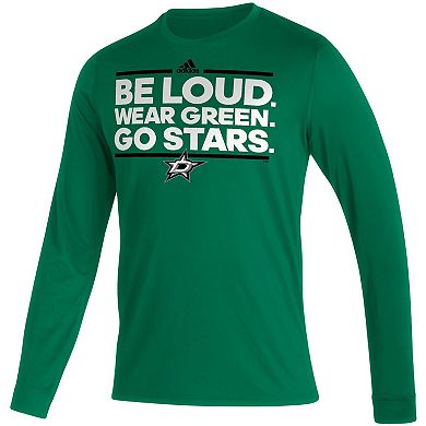 Men's adidas Kelly Green Dallas Stars Dassler AEROREADY Creator Long Sleeve T-Shirt