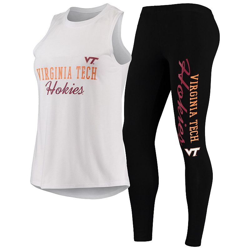 Womens Concepts Sport White/Black Virginia Tech Hokies Tank Top and Leggin