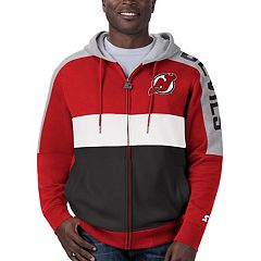 Men's Starter White New Jersey Devils Puck Pullover Hoodie Size: Small