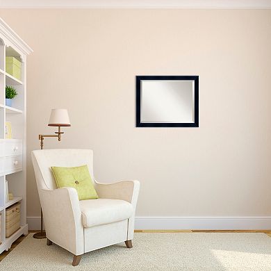Amanti Art Madison Black Modern Wood Wall Mirror