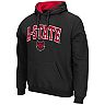 Men's Colosseum Black Arkansas State Red Wolves Arch and Logo Pullover Hoodie