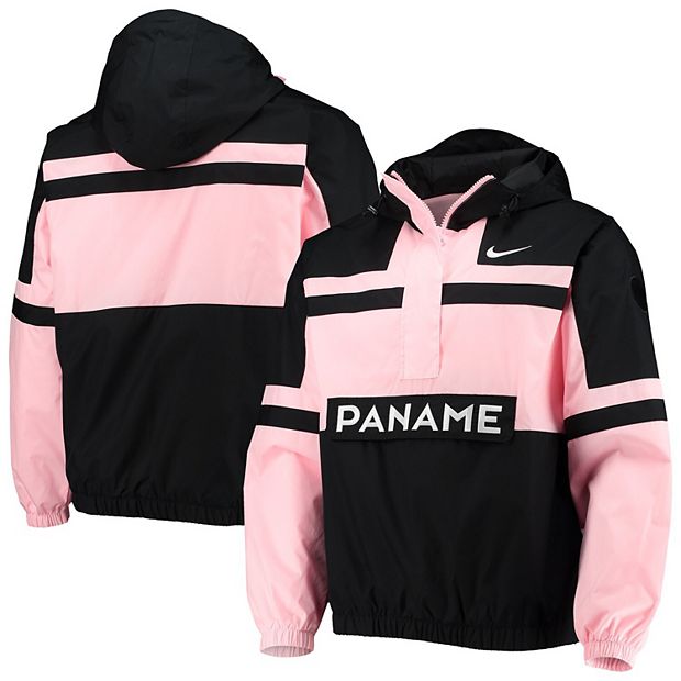 Asesinar granero Barriga Men's Nike Black/Pink Paris Saint-Germain Windrunner Half-Zip Jacket