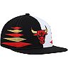 Men's Mitchell & Ness Black/White Chicago Bulls Diamond Cut Snapback Hat