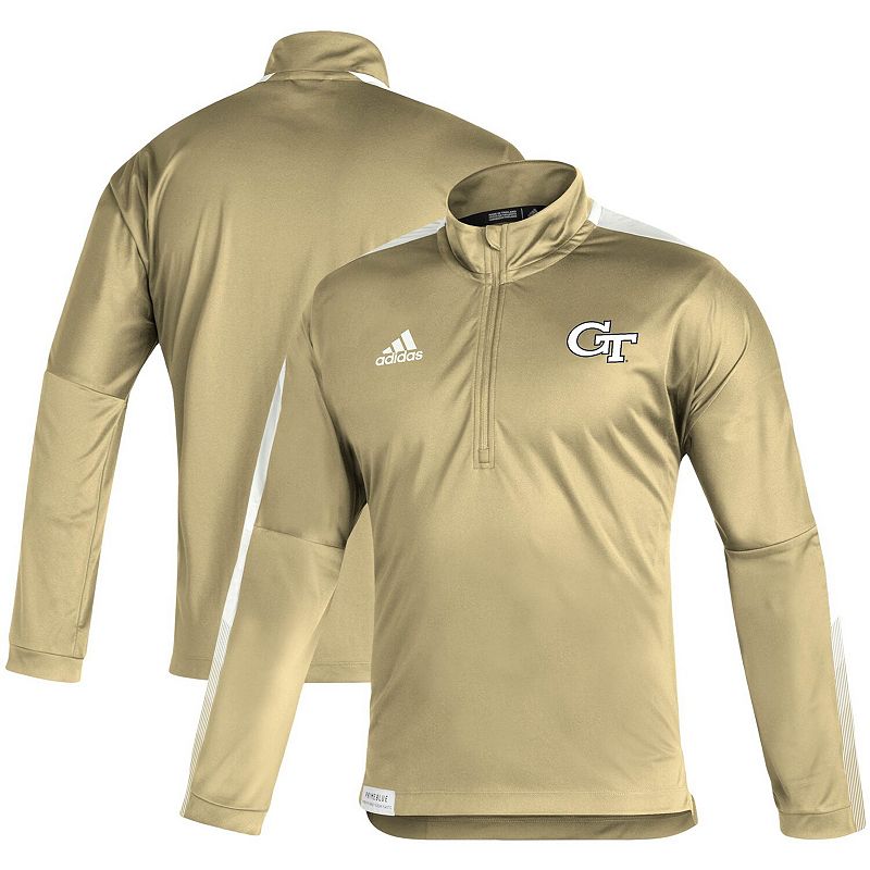 Mens adidas Gold Georgia Tech Yellow Jackets 2021 Sideline Primeblue Quart