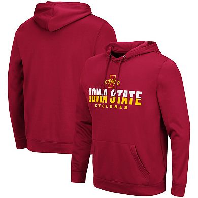 Men's Colosseum Cardinal Iowa State Cyclones Lantern Pullover Hoodie