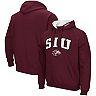 Men's Colosseum Maroon Southern Illinois Salukis Arch and Logo Pullover Hoodie