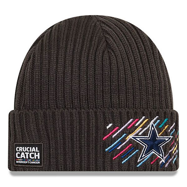 Men's New Era Graphite Dallas Cowboys 2021 NFL Crucial Catch Knit Hat