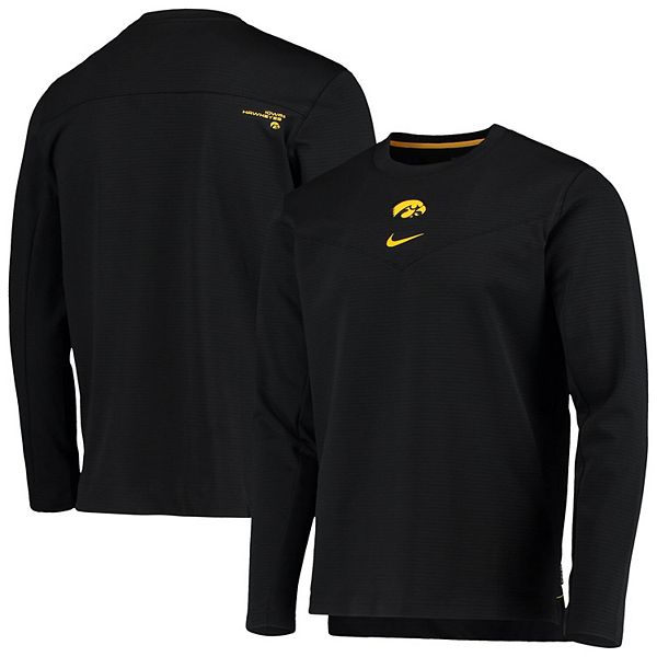 Men's Nike Black Iowa Hawkeyes Football Performance Pullover Sweatshirt